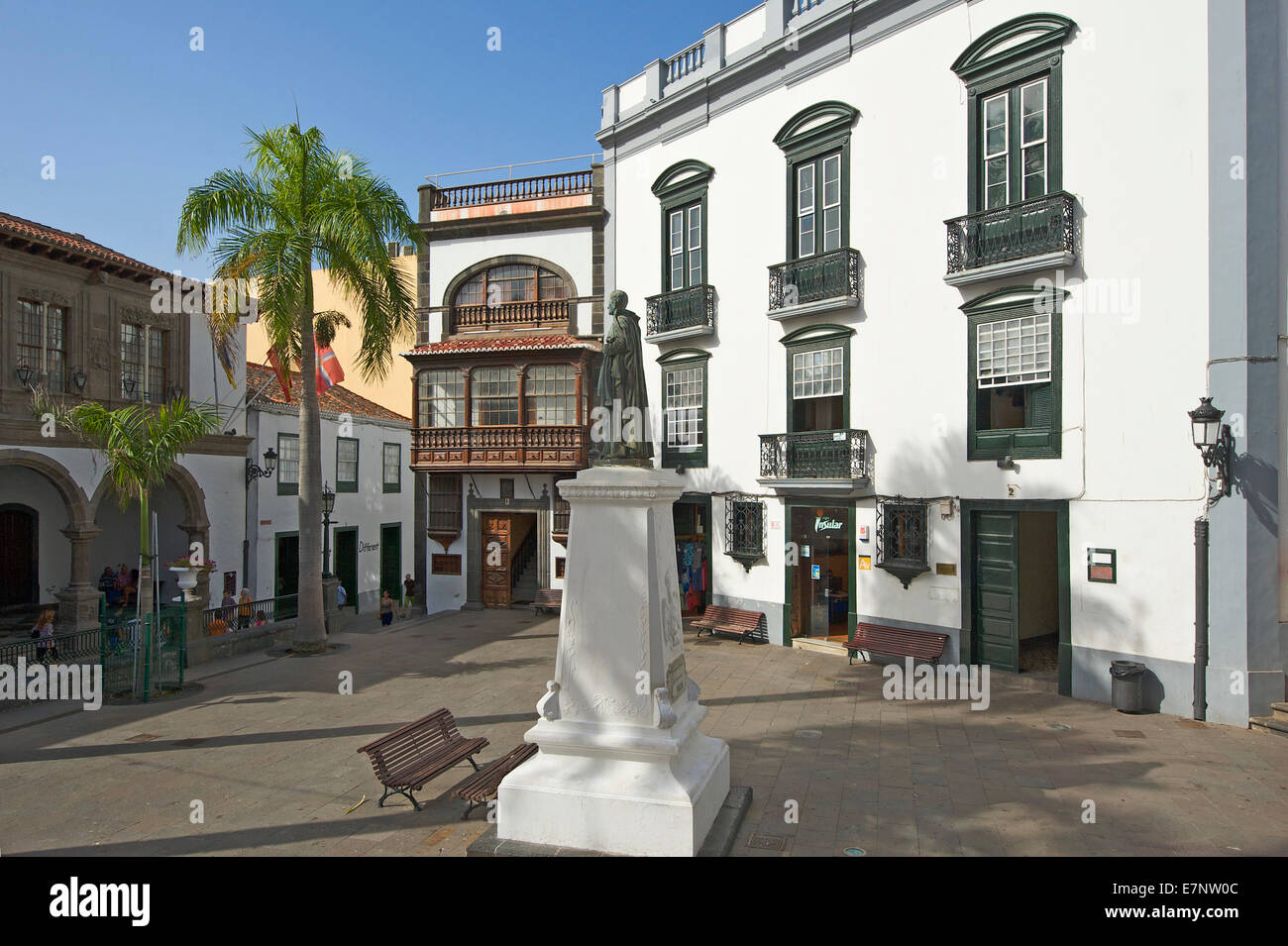 Kanaren, Kanarische Inseln, Inseln, La Palma, Spanien, Europa, draußen, Tag, niemand, Fassade, Tradition, traditionell, Balkon, bauen Stockfoto