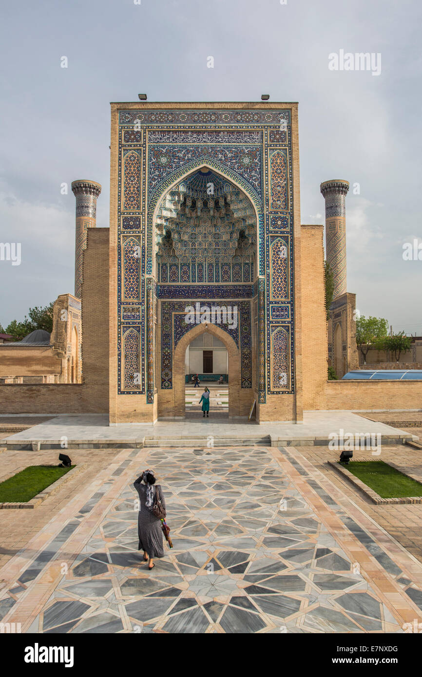 Welterbe, Amir Timur, Mausoleum, Samarkand, Stadt, Usbekistan, Zentralasien, Asien, Architektur, bunte, berühmt, Geschichte Stockfoto