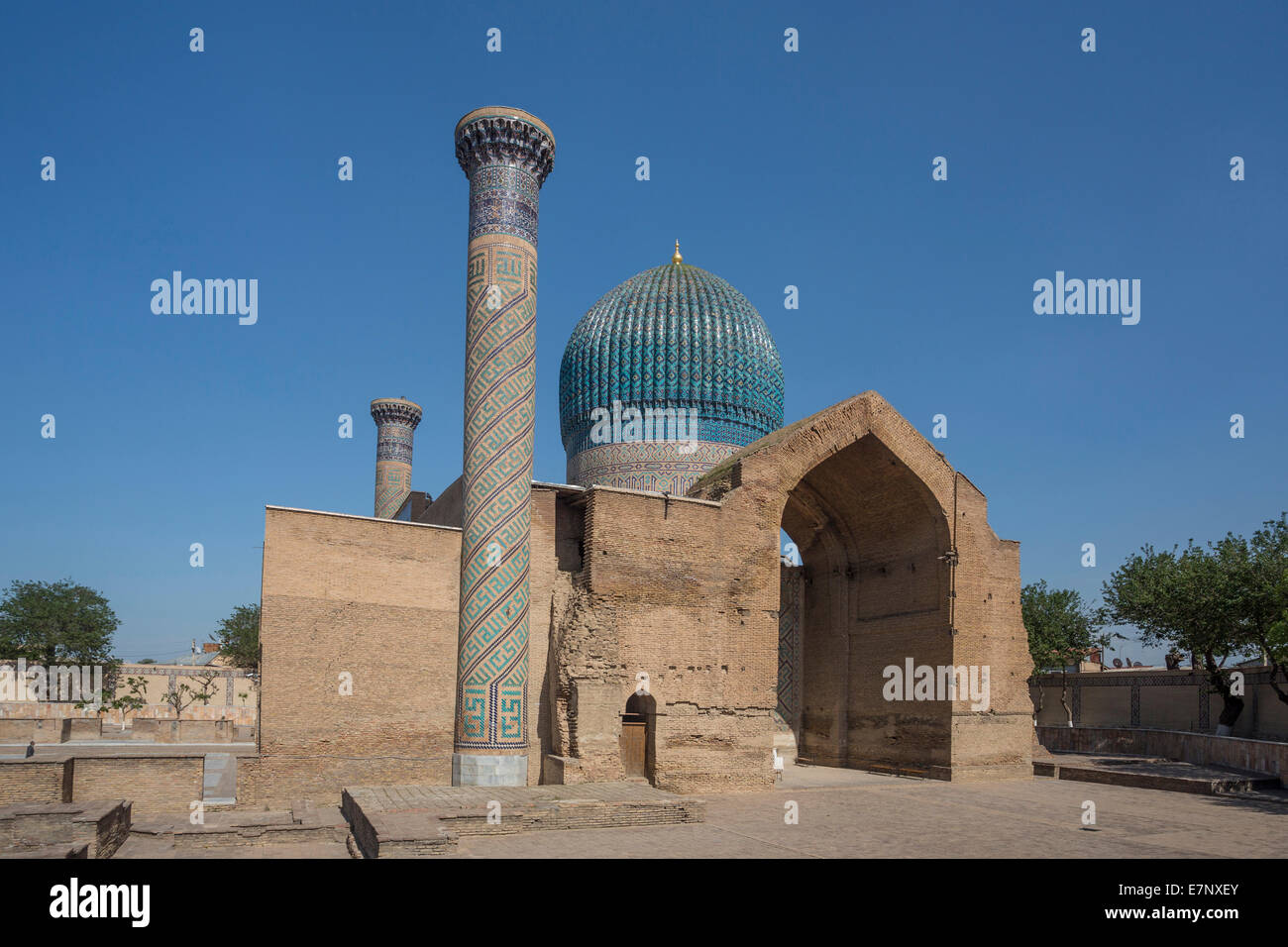 Welterbe, Amir Timur, Mausoleum, Samarkand, Stadt, Usbekistan, Zentralasien, Asien, Architektur, bunte, berühmt, Geschichte Stockfoto