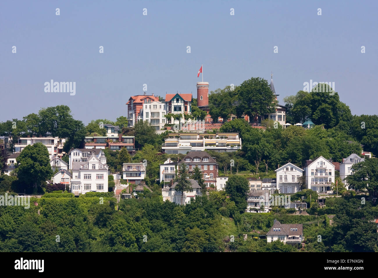 Architektur, außen, Bau, Gebäude, Blankenese, Schau, BRD, Bundesrepublik, Deutsch, Deutschland, draußen, europäisch, Europa, Stockfoto
