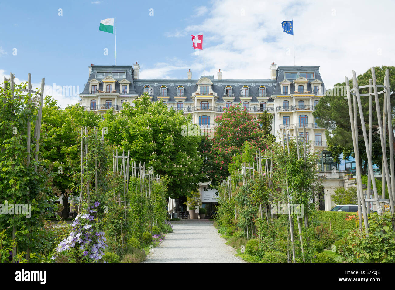 Hotel Beau Rivage Palace, Lausanne, Kanton, VD, Waadt, westliche Schweiz, Romandie, catering, Restaurant, Hotel, Schweiz, E Stockfoto