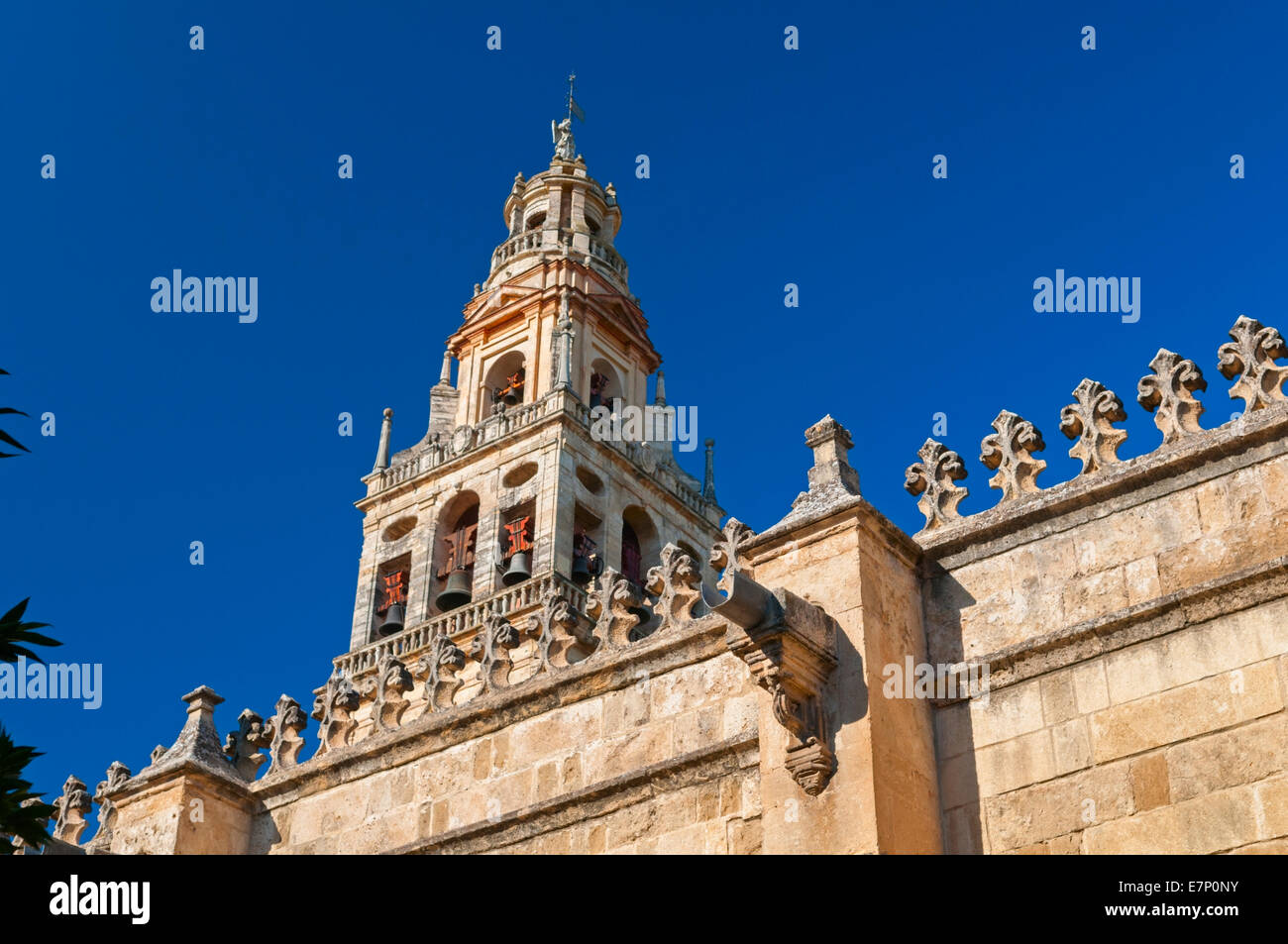 Glockenturm Mezquita Cordoba Andalusien Spanien Stockfoto