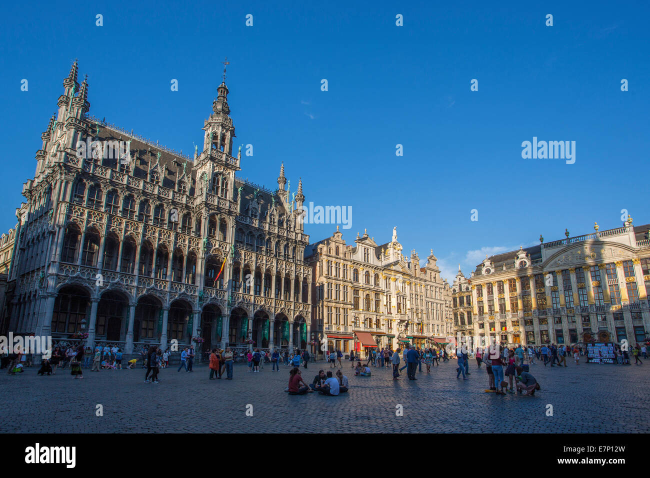 Belgien, Europa, Brüssel, Grand-Place, Weltkulturerbe, Café, Architektur, Stadt, berühmt, Geschichte, Skyline, quadratisch, touristische, t Stockfoto