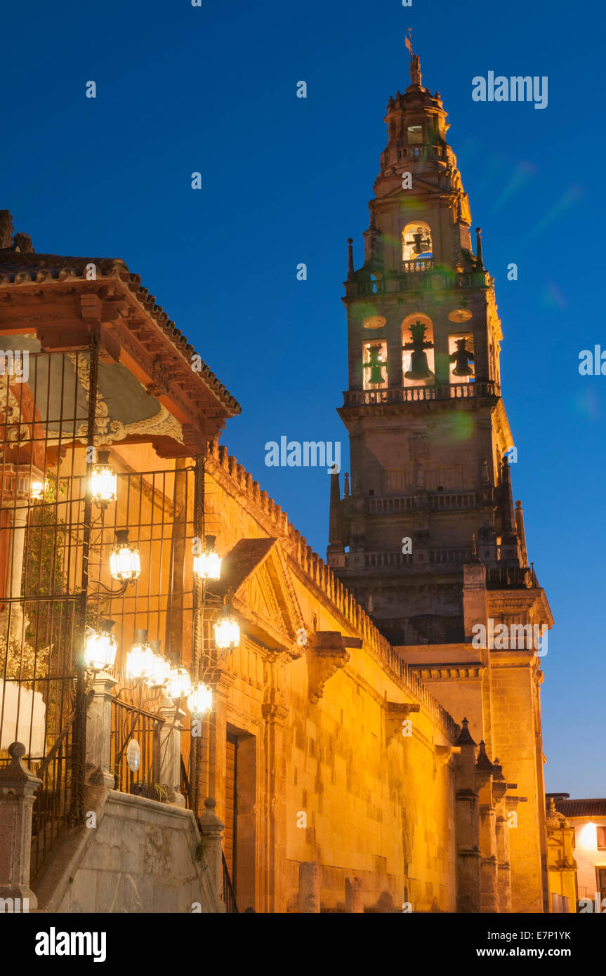 Glockenturm Mezquita Cordoba Andalusien Spanien Stockfoto