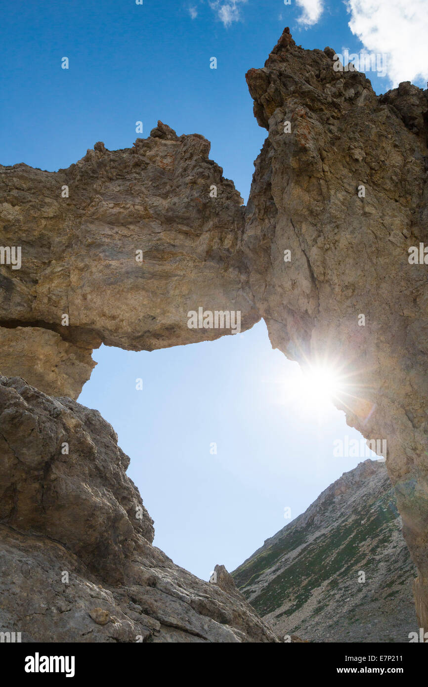 Julierpass, GR, Sky gate, Val d ' Adnel, Berg, Berge, GR, Kanton Graubünden, GR, Graubünden, Klippe, Fels, Stein, Berg Stockfoto