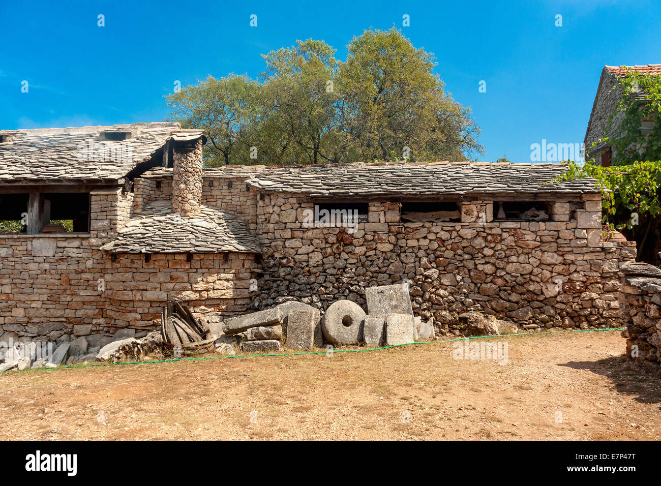 Restaurant Humac in Humac Wüstung, Insel Hvar, Kroatien Stockfoto
