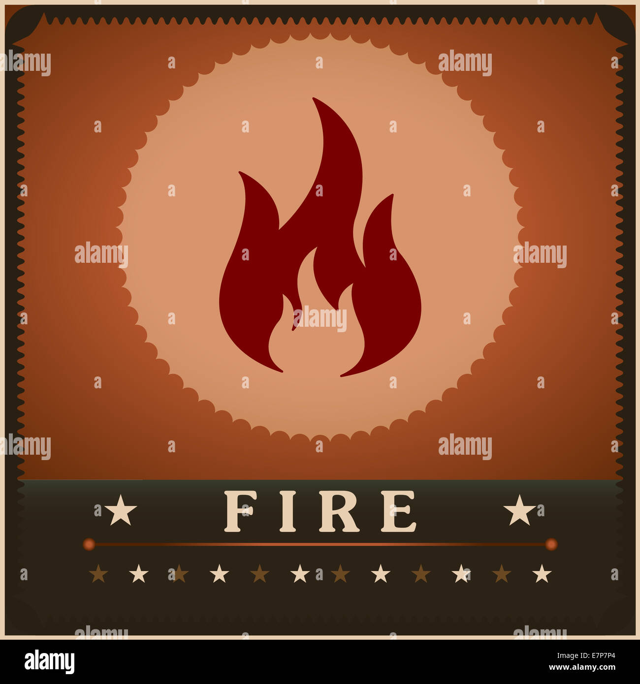 Feuer Flamme Vektor Plakat kreative Design-Vorlage Stockfoto