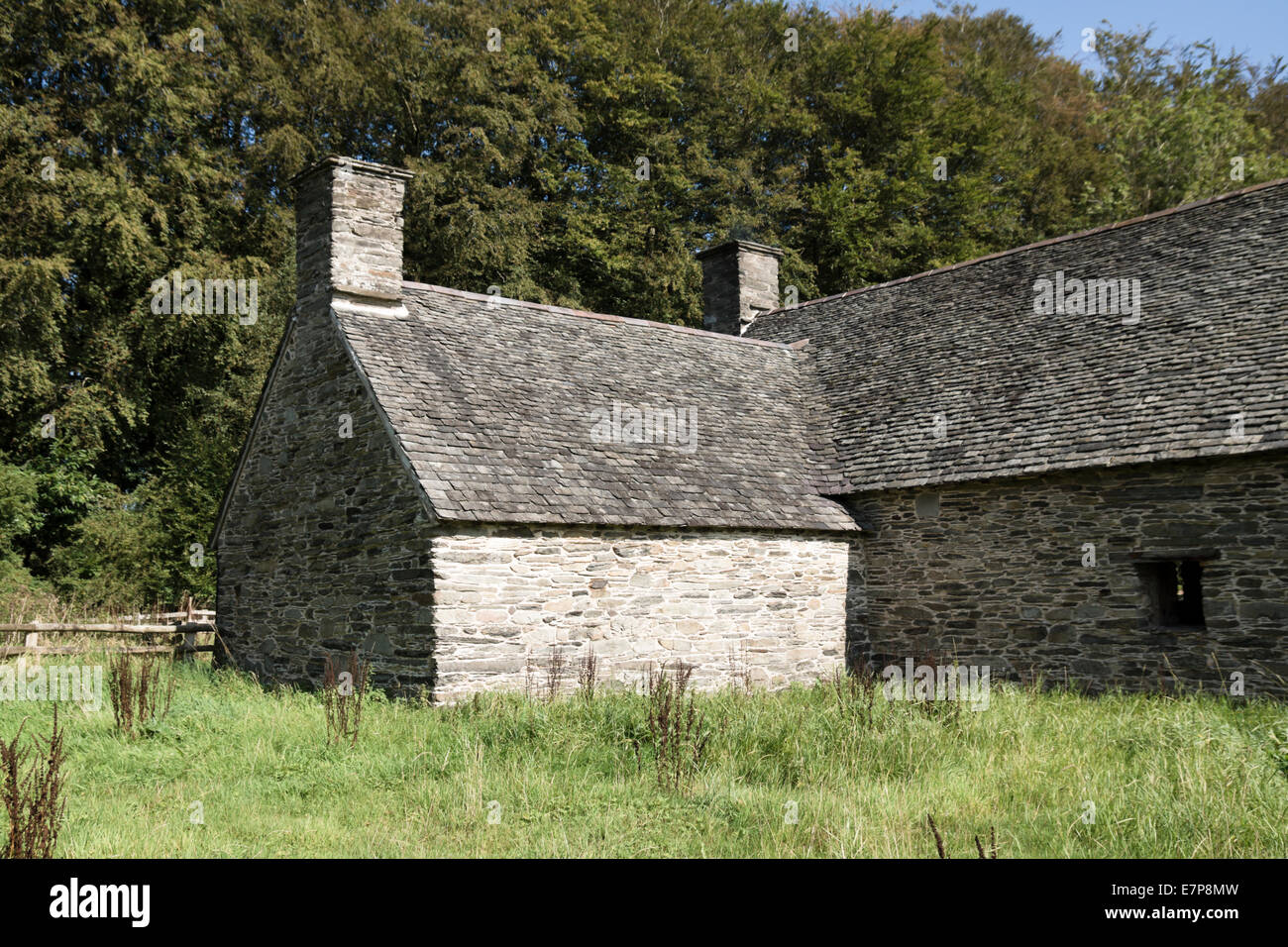 St Fagans nationales Geschichte Museum Wales UK Stone cottage Stockfoto