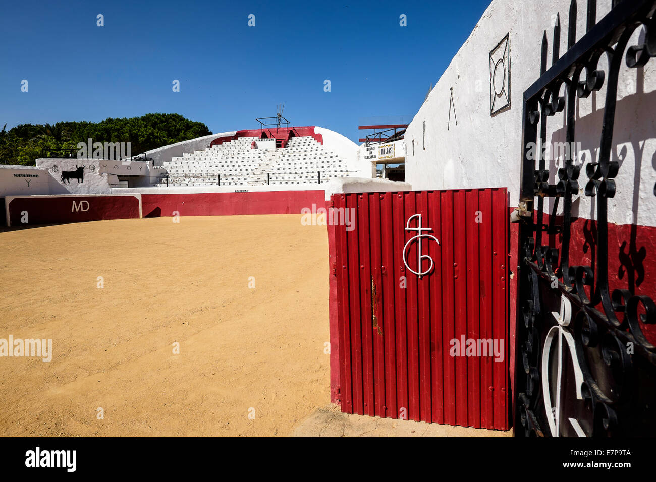 Spanien, Mijas, Stierkampfarena Stockfoto