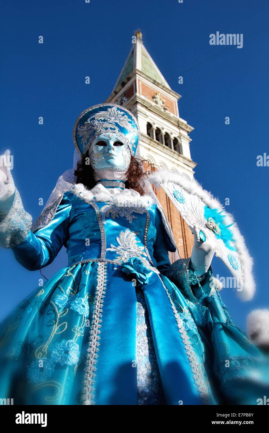 Blick auf Venedig Karnevalsmaske Stockfoto