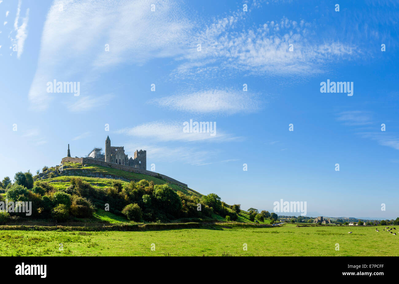 Irland Landschaft. The Rock of Cashel, County Tipperary, Republik Irland Stockfoto