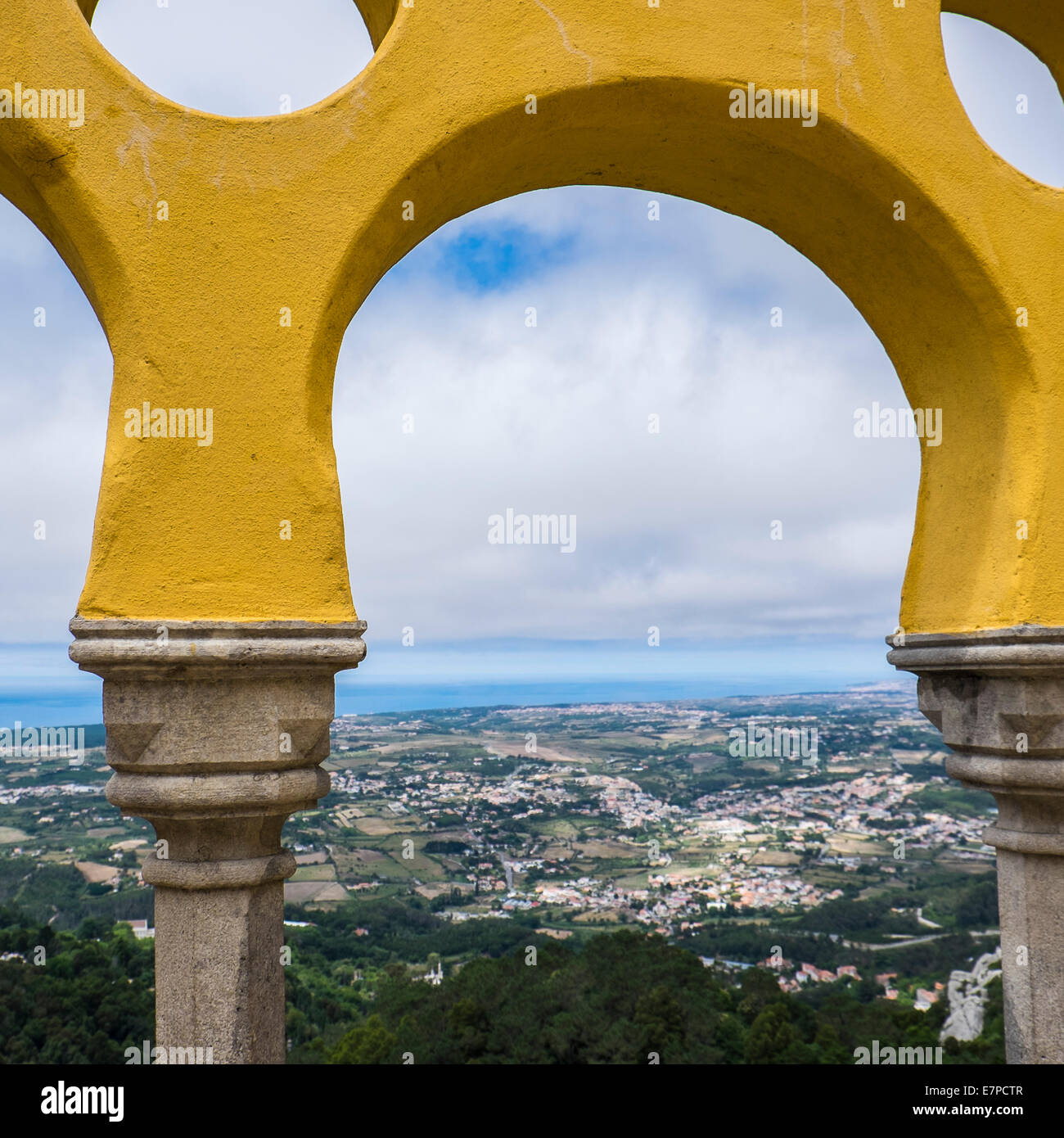 Portugal, Sintra, malerischen Blick vom Palast von Sintra Stockfoto
