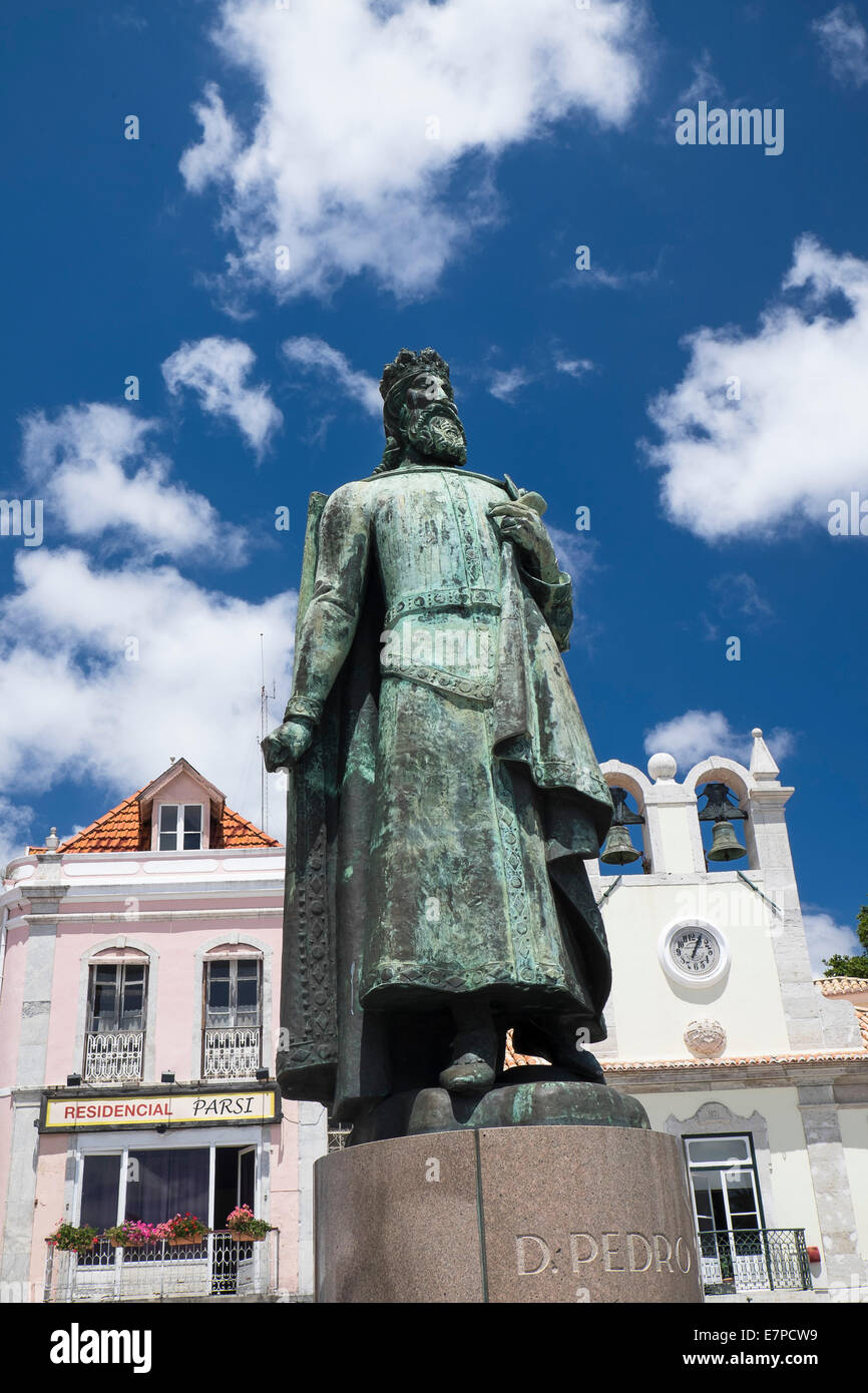 Portugal, Cascais, Plaza 5 de Outubro Stockfoto