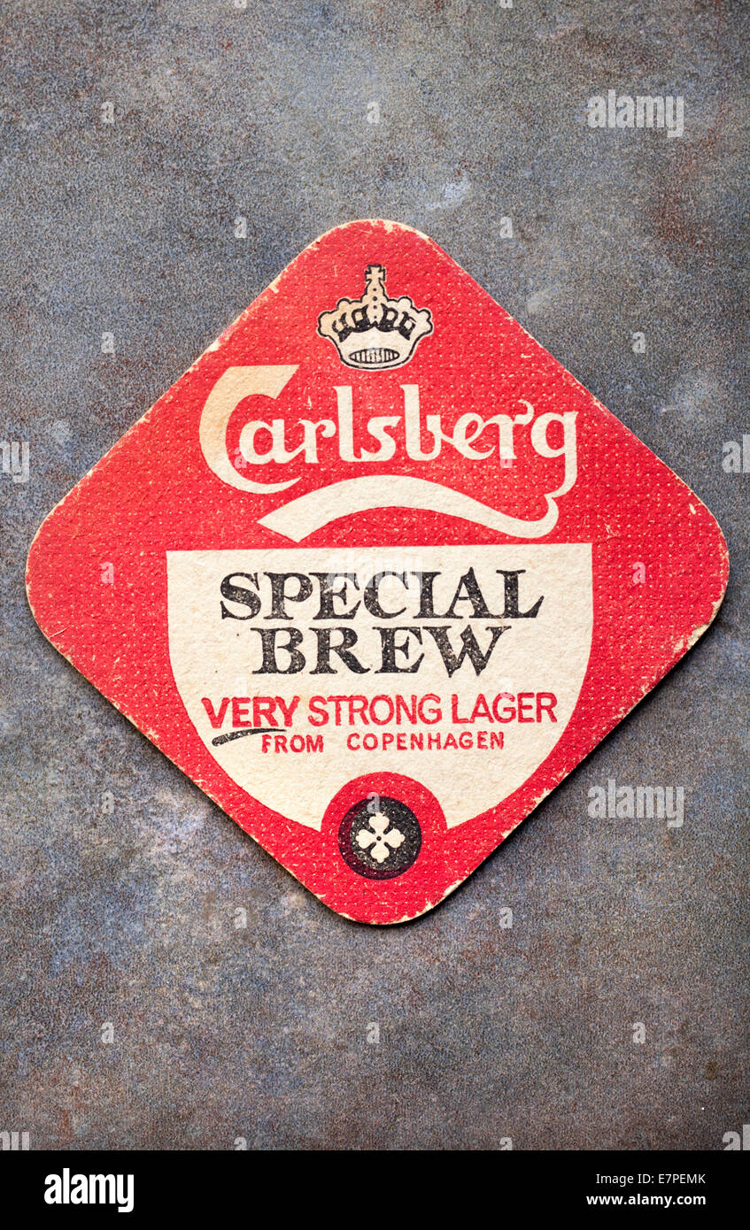 Vintage simGangster Werbung Carlsberg Special Brew Stockfoto