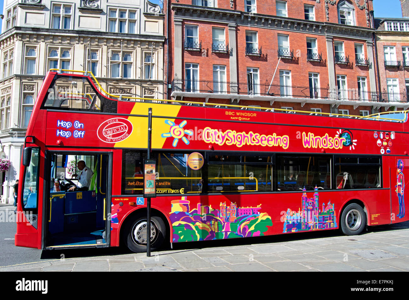 Sightseeing-Bus, Windsor, Royal Borough of Windsor und Maidenhead, Berkshire, England, Vereinigtes Königreich Stockfoto