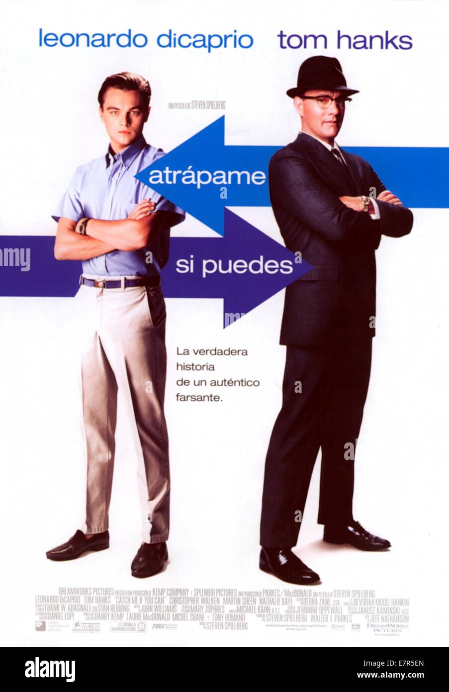 Catch Me If You Can Jahr: 2002 USA Regie: Steven Spielberg Leonardo DiCaprio, Tom Hanks Filmplakat (Sp) Stockfoto