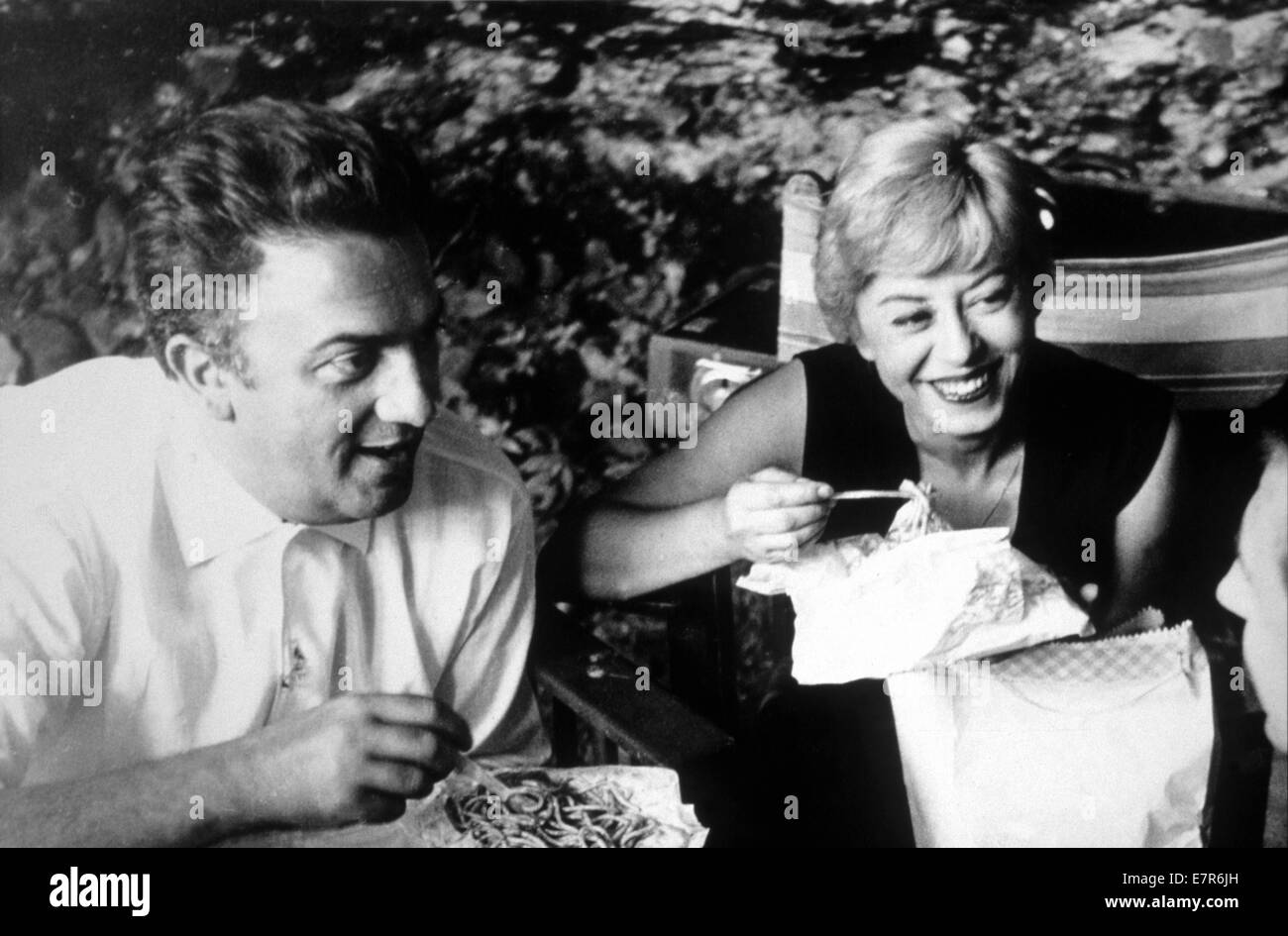 Federico Fellini, Giulietta Masina Stockfoto