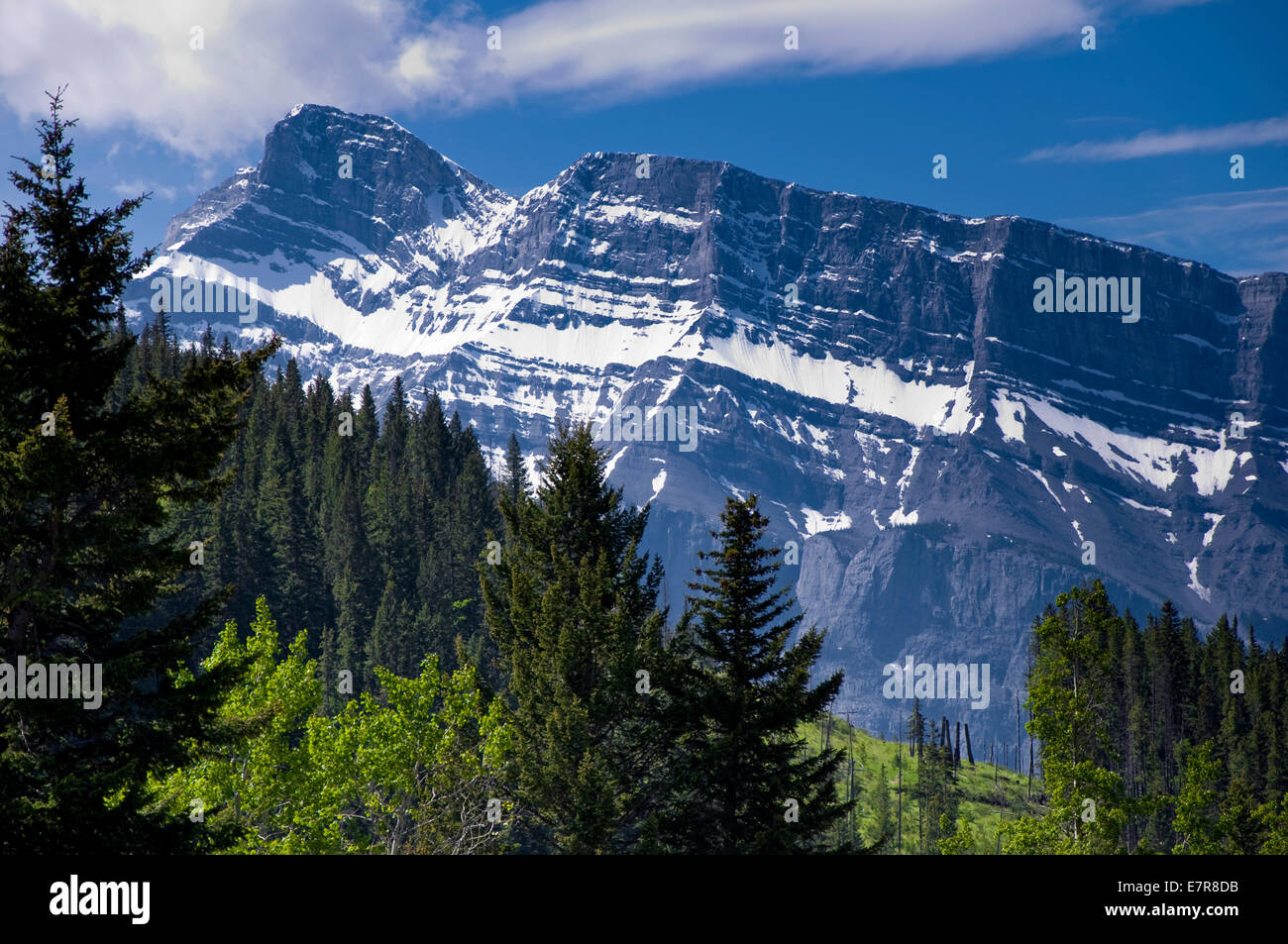 Lake Minnewanka, Banff, Alberta, Kanada Stockfoto