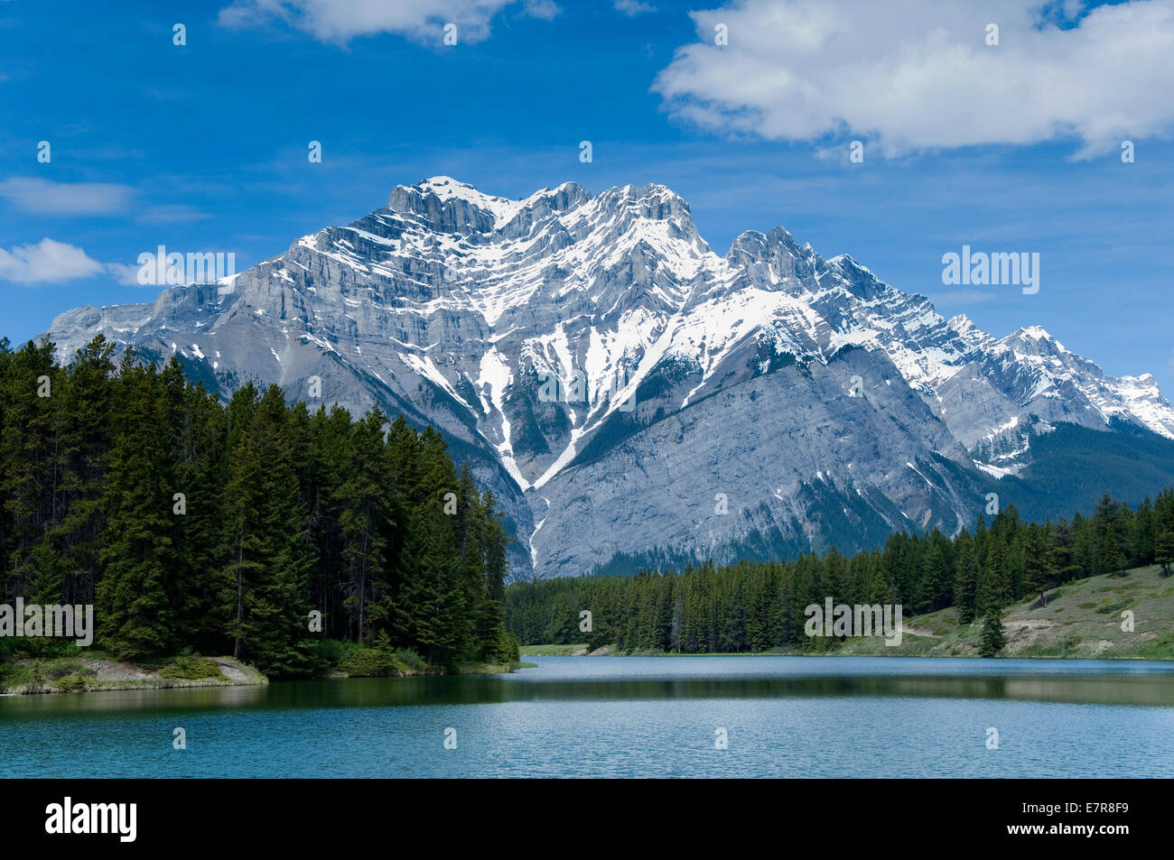 Johnson Lake, Banff, Alberta, Kanada Stockfoto