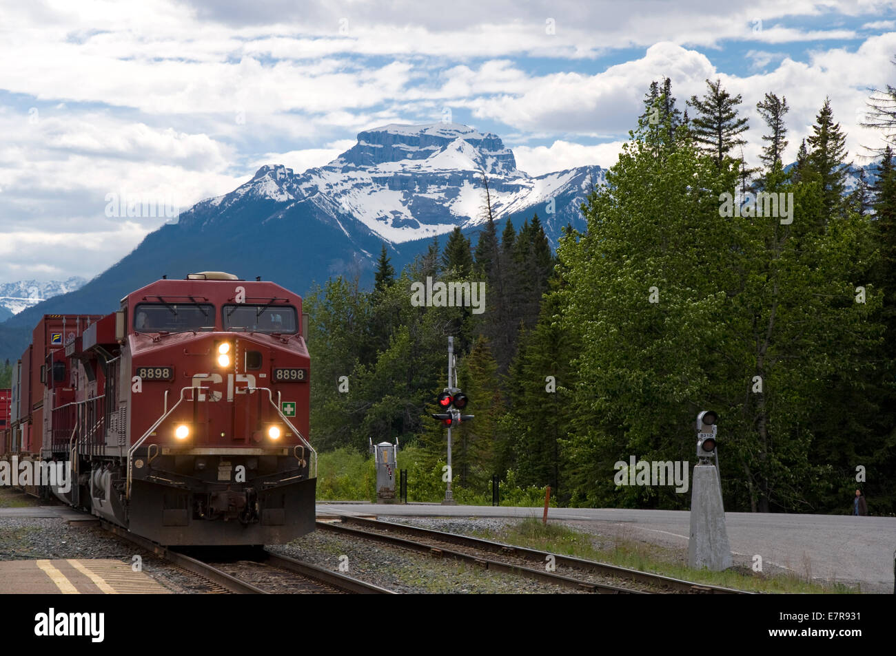 Zug, Banff, Alberta, Kanada Stockfoto