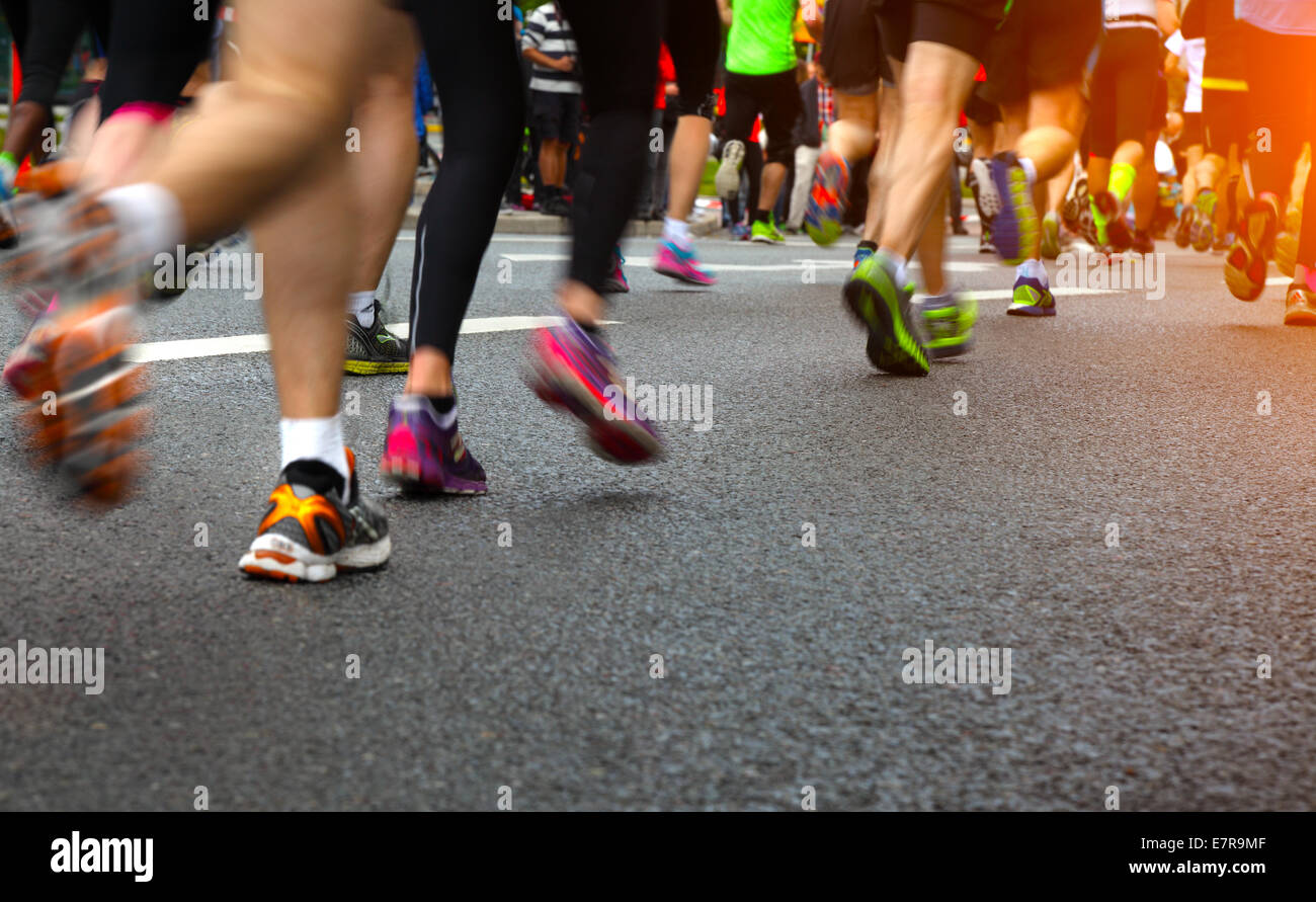 Marathonläufer Stockfoto