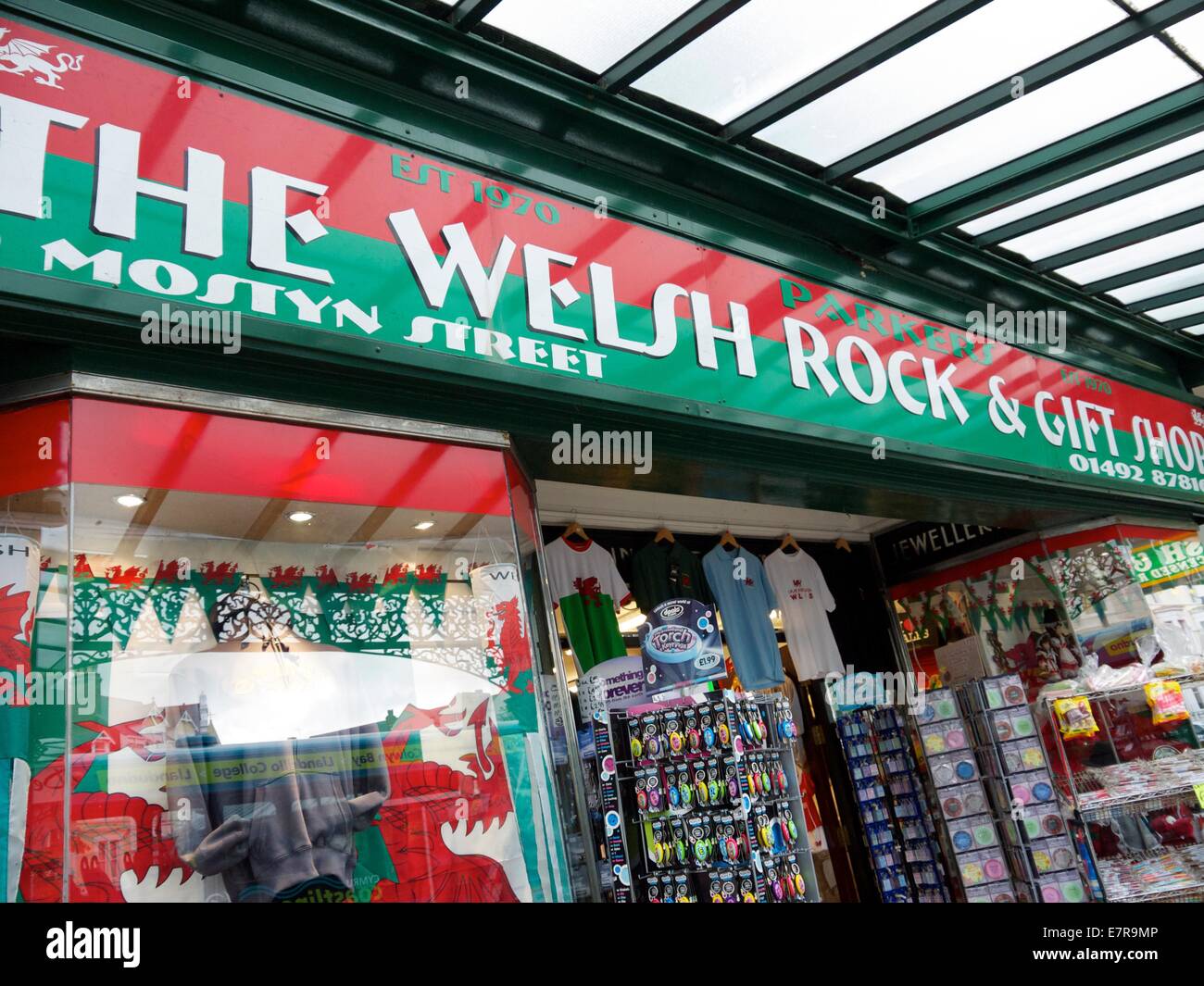 Die walisischen Rock und Geschenk-Shop Stockfoto