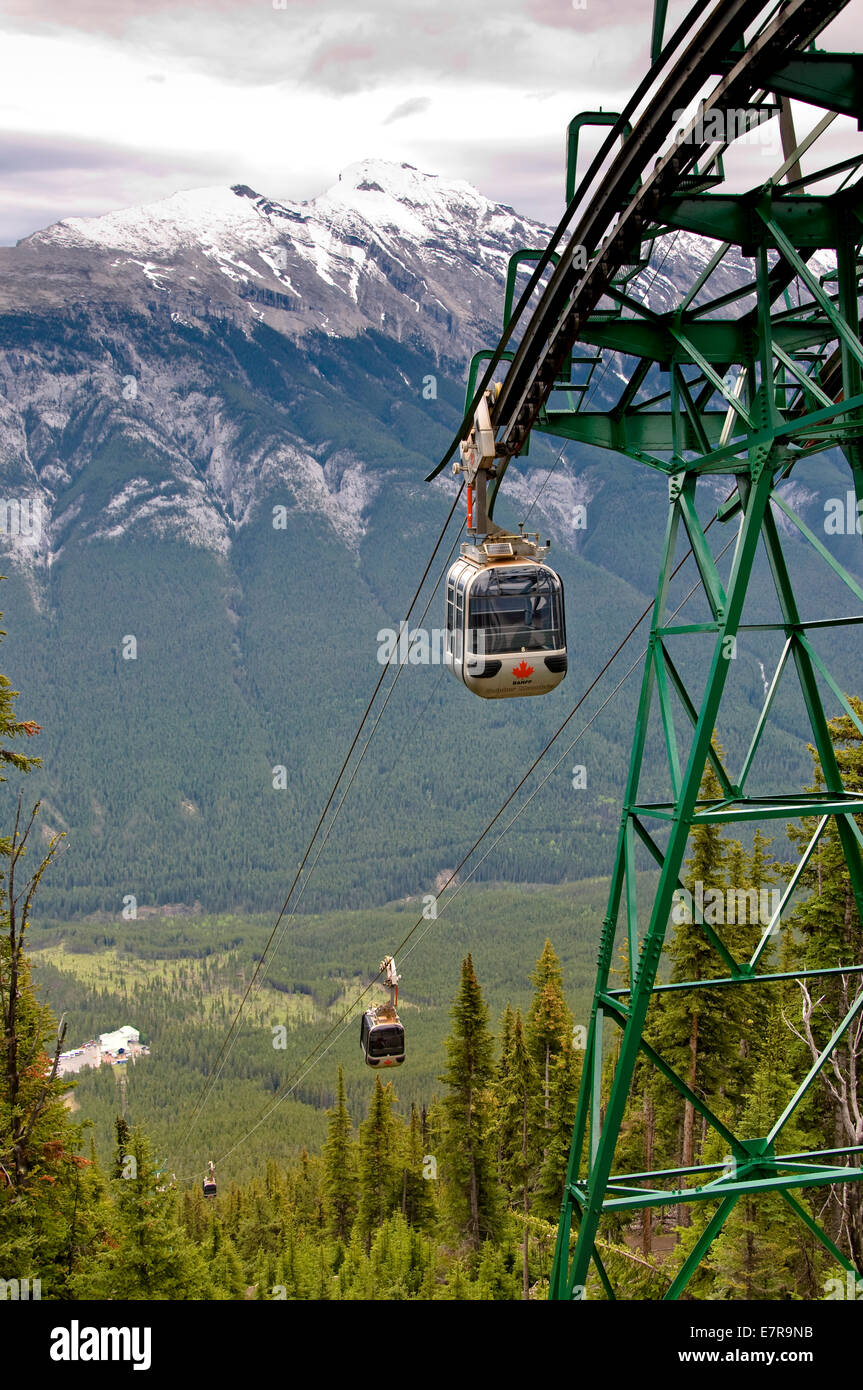 Gondel, Banff, Alberta, Kanada Stockfoto