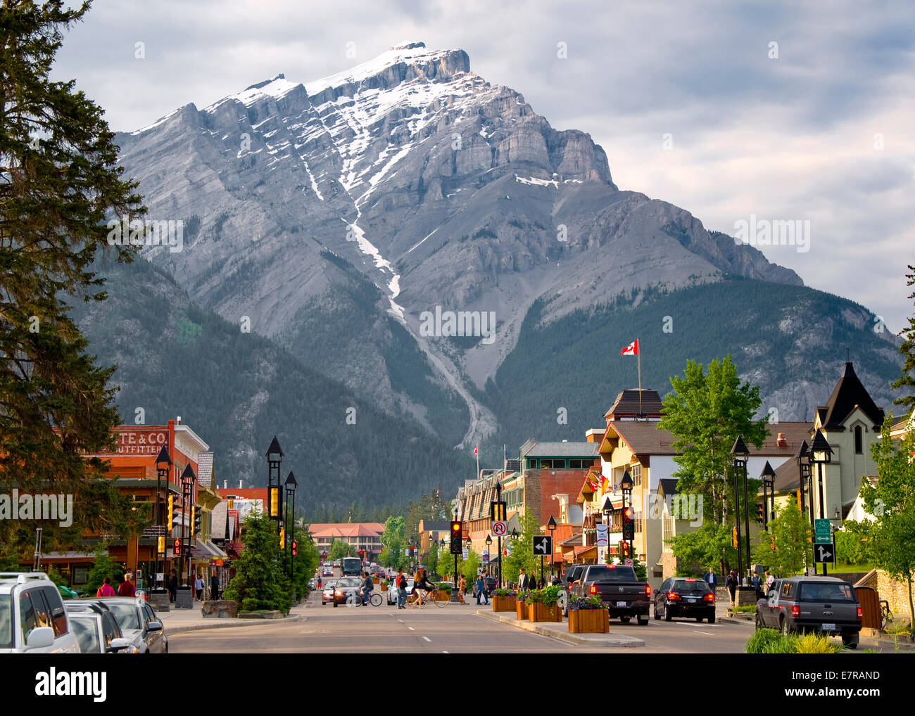 Stadt von Banff, Banff, Alberta, Kanada Stockfoto