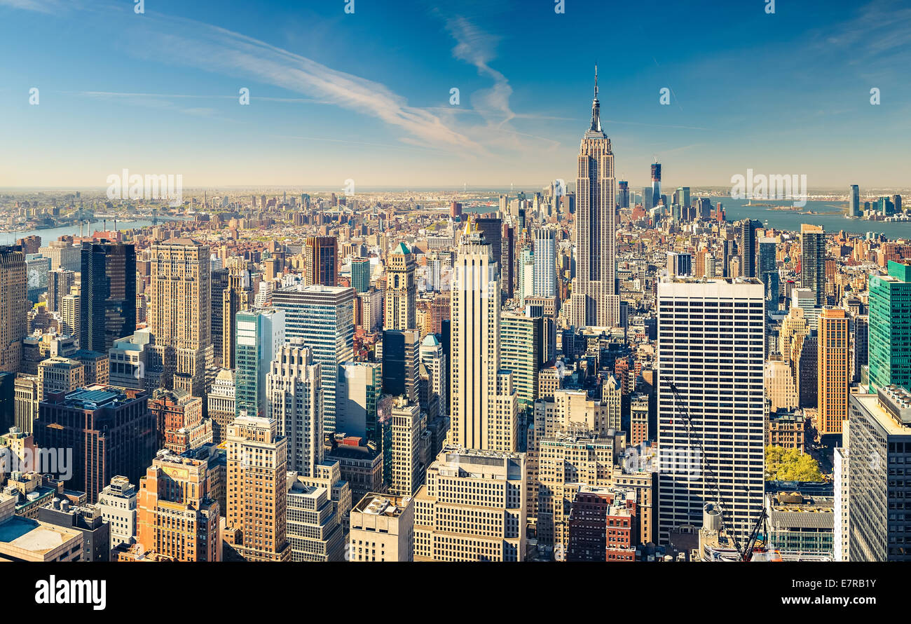 Manhattan Luftbild Stockfoto