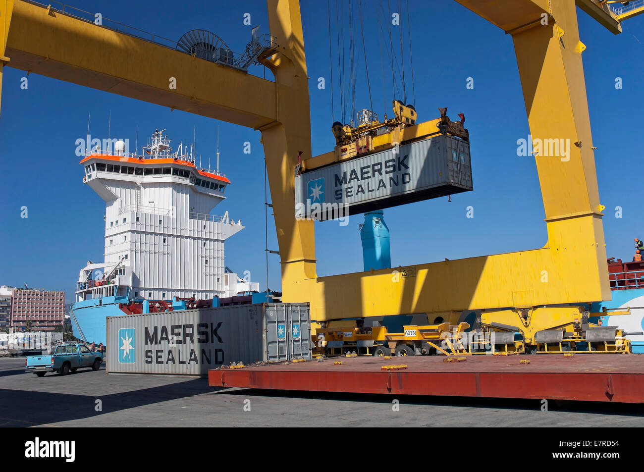 Handelshafen, Algeciras, Provinz Cádiz, Region Andalusien, Spanien, Europa Stockfoto