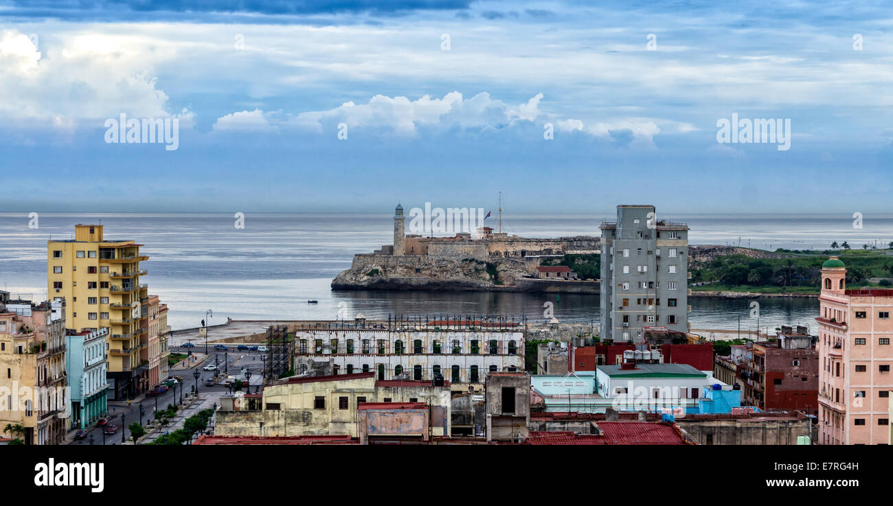 Hafen von Havanna, Kuba. Panorama der Altstadt Stockfoto