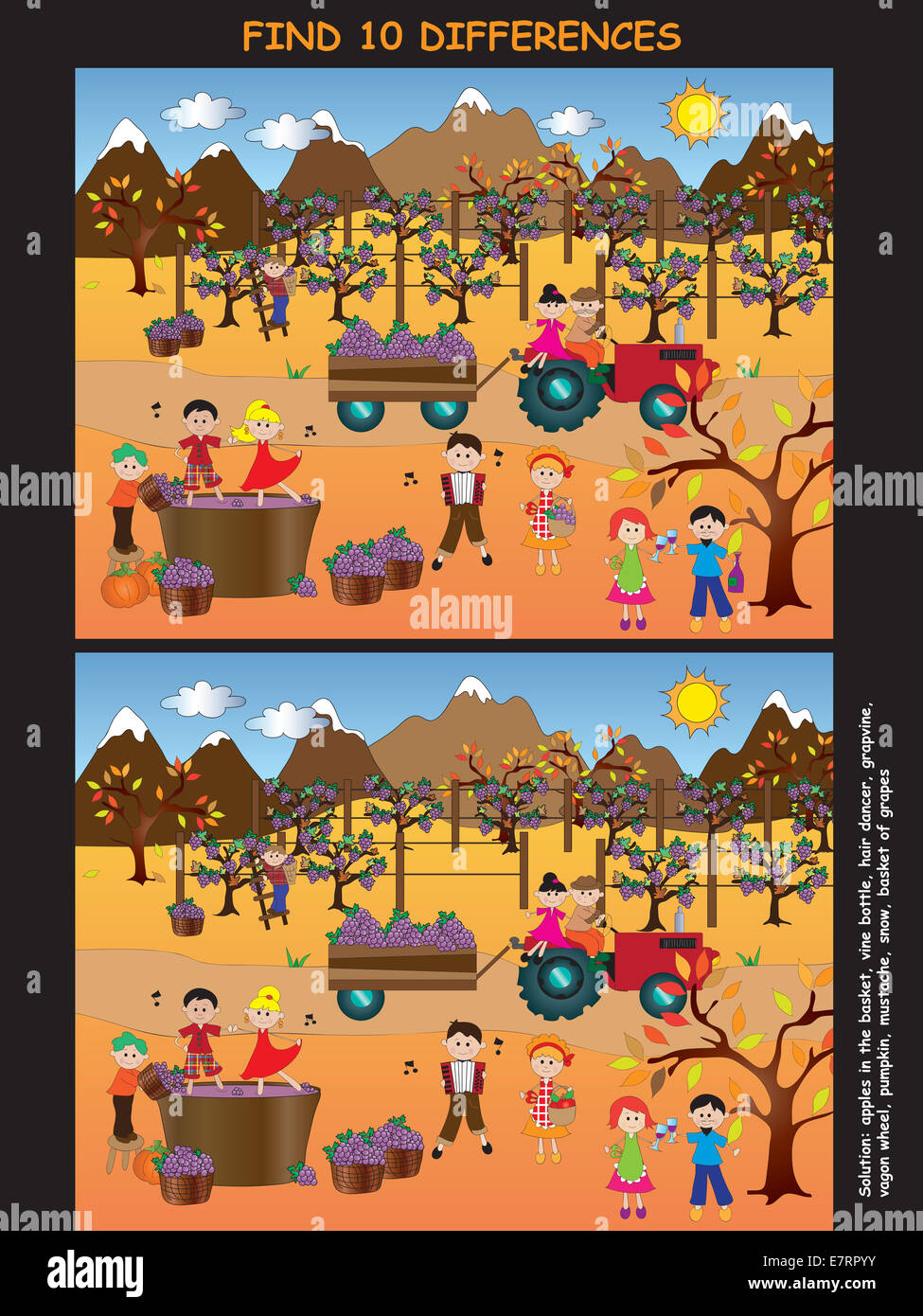 Spiel für Kinder: finden Sie 10 Unterschiede Stockfotografie - Alamy