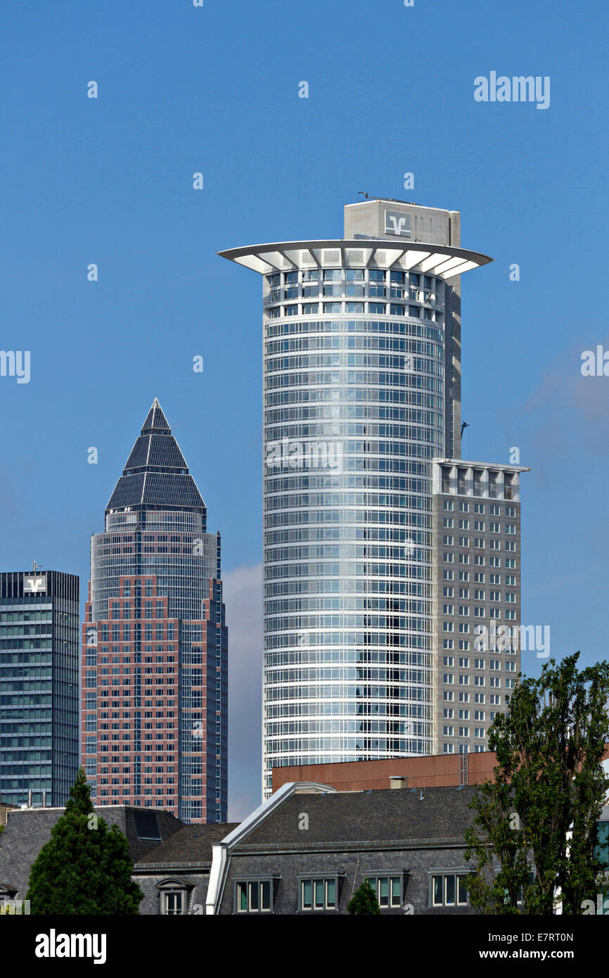 Westend Tower, Hauptsitz der DZ Bank, Frankfurt Am Main, Hessen, Deutschland, Europa. 19. August 2014 Stockfoto