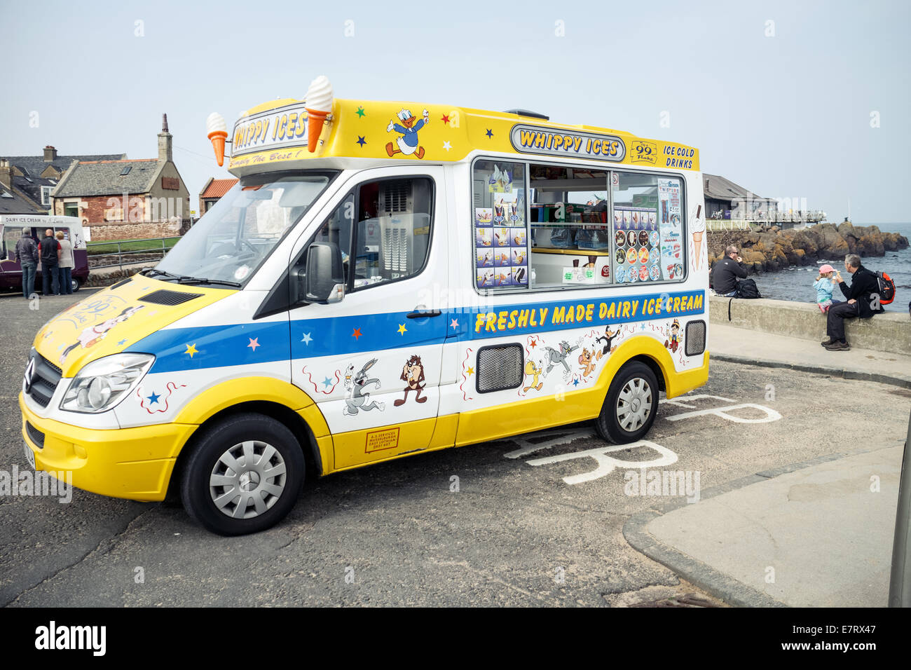 Quirligen Ices Ice Cream van, North Berwick, Schottland Stockfoto