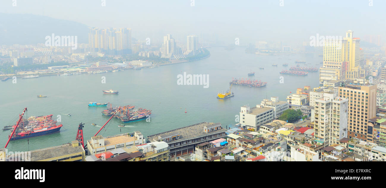 Vogelperspektive von Macau Morgen Stockfoto