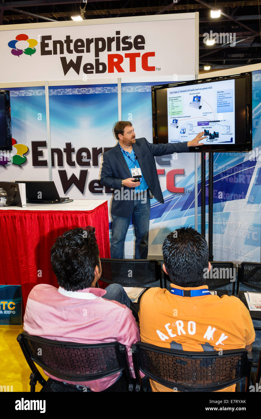 Miami Beach, Florida, Convention Center, Center, ITEXPO, IP-Stände, Stände, Standanbieter, Stand, Cloud, Unified Communications, Mobilität, Automatisierung, Telefon Stockfoto