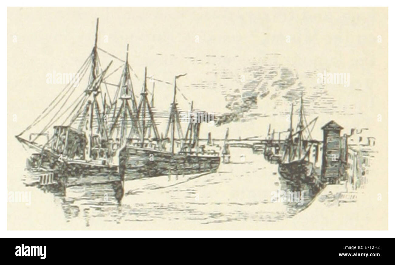 US-OH (1891) p682 zeigt eine Abbildung eines Eisenerzschiffs, das von Pickands, Mather & Company betrieben wird und dessen Bedeutung für den Transport von Eisenerz in Cleveland während des späten 19. Jahrhunderts unterstreicht. Die Publikation gibt Einblicke in die Industrie- und Transportgeschichte der Region. Stockfoto