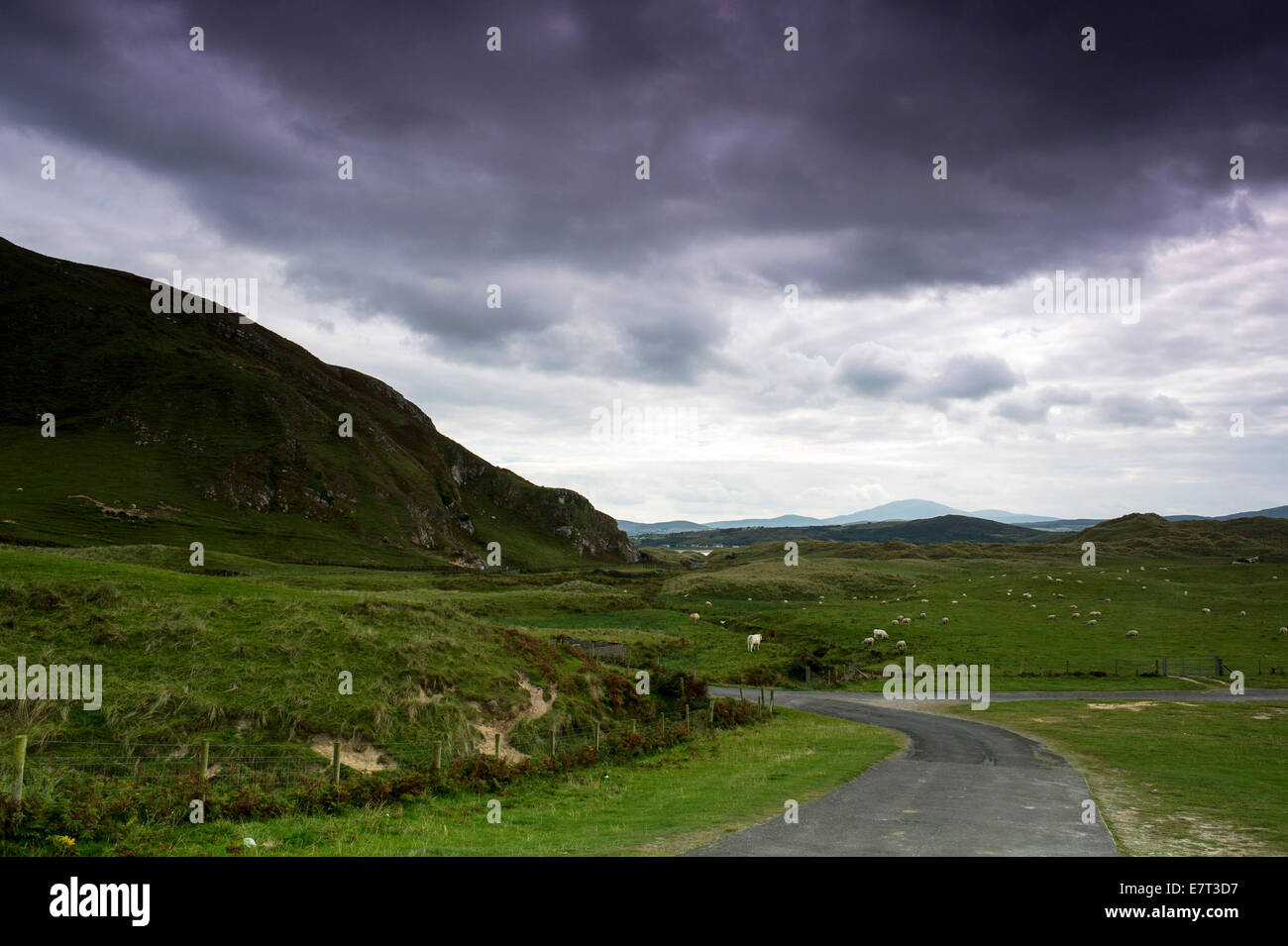 Der Wilde Atlantik Weg Lagg, Malin Head, County Donegal, Irland Stockfoto