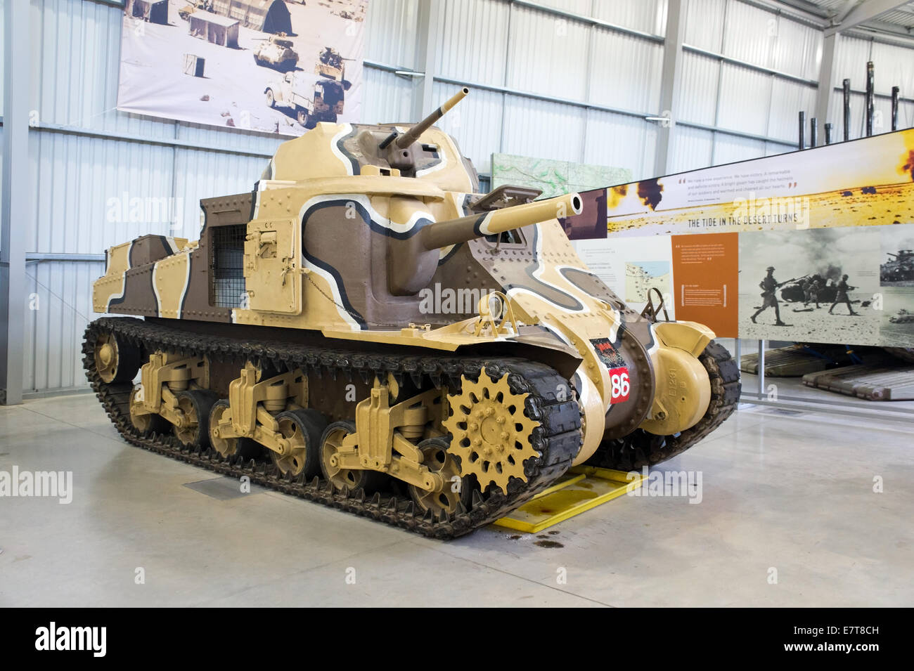 M3 Grant Medium Tank im Tank Museum in Bovington, Dorset, England, UK Stockfoto