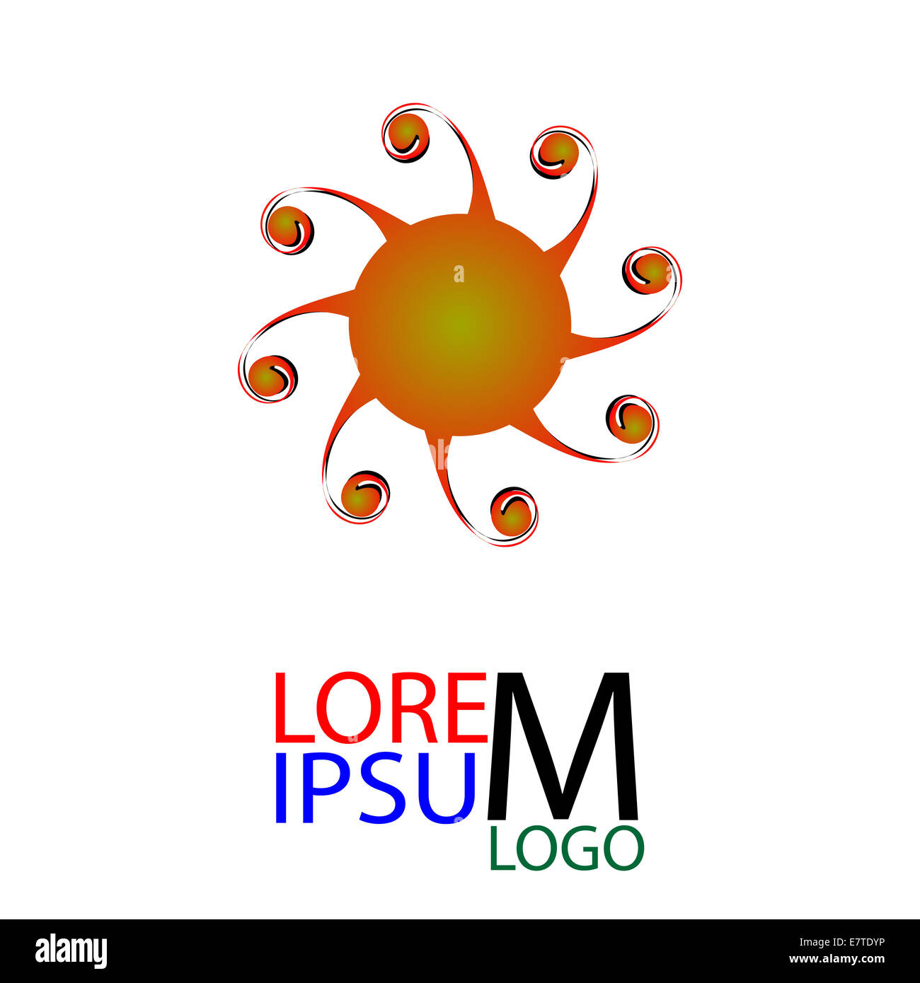 Abstrakte Logos - Sonne. Vektor-Illustration. EPS10 Stockfoto