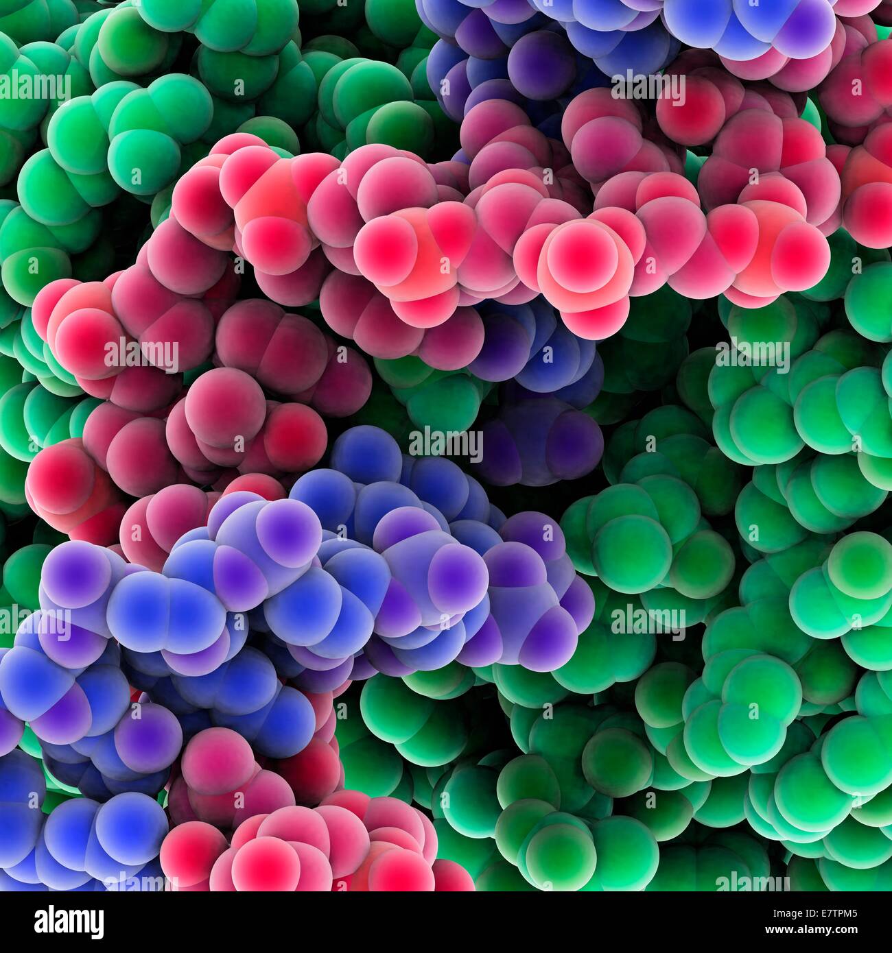 Proteinmoleküle, Computer-Grafik. Stockfoto