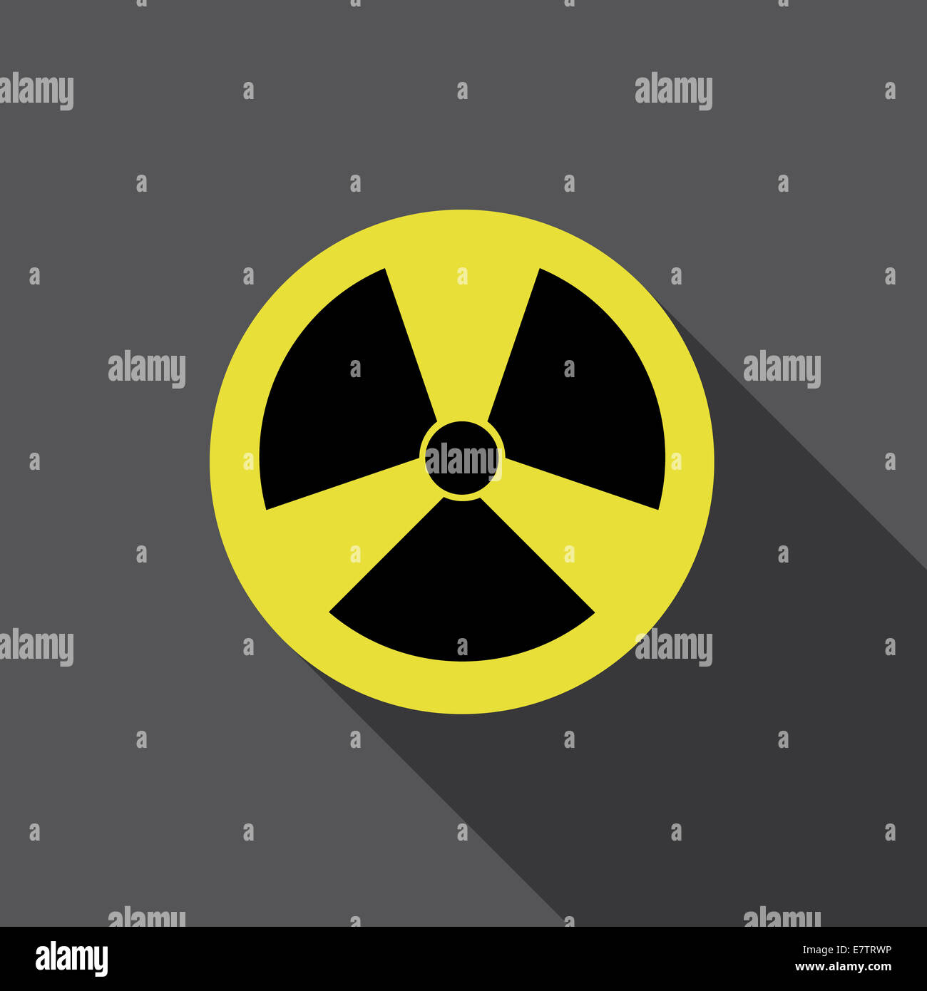 Flache Symbol der atomaren Gefahr Stockfoto