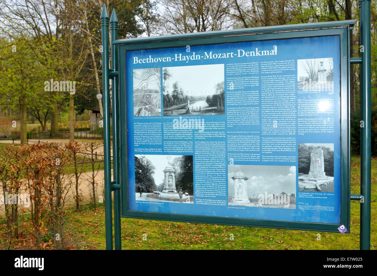 Denkmal für Haydn, Beethoven und Mozart (Berlin, Deutschland) Stockfoto