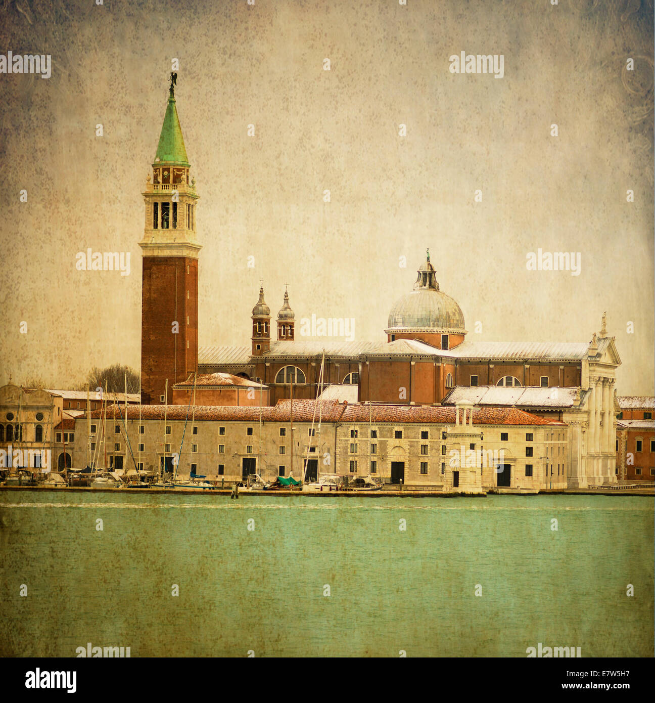 San Giorgio Maggiore an einem Wintertag Stockfoto