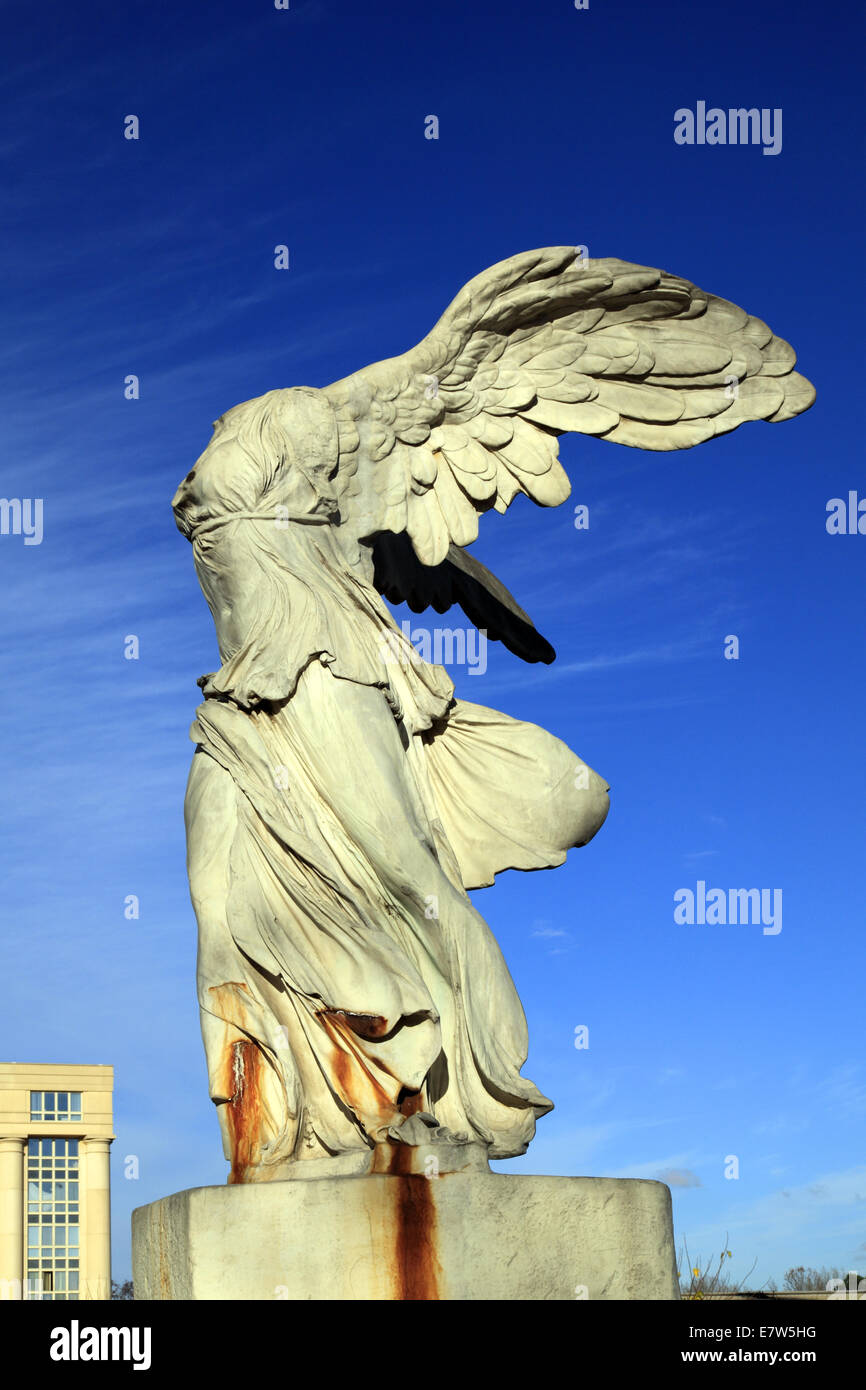 Statue des Victoires von Samothrake, Viertel Antigone, Montpellier, Occitanie, Frankreich Stockfoto
