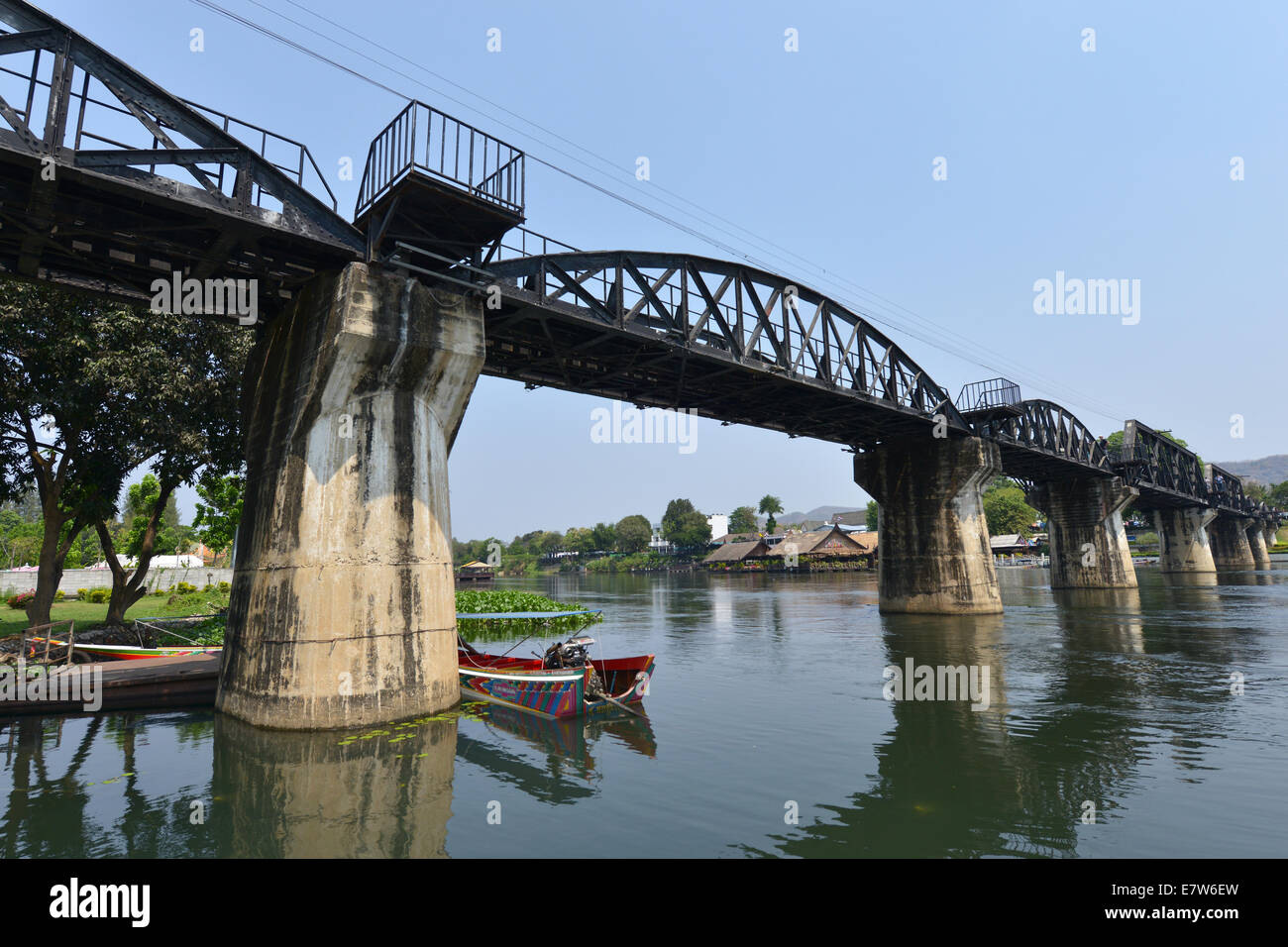 Brücke am River Kwai, Kanchanaburi, Thailand Stockfoto