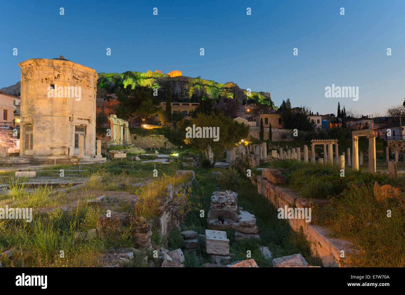 Antike römische Markt Monastiraki Griechenland Stockfoto