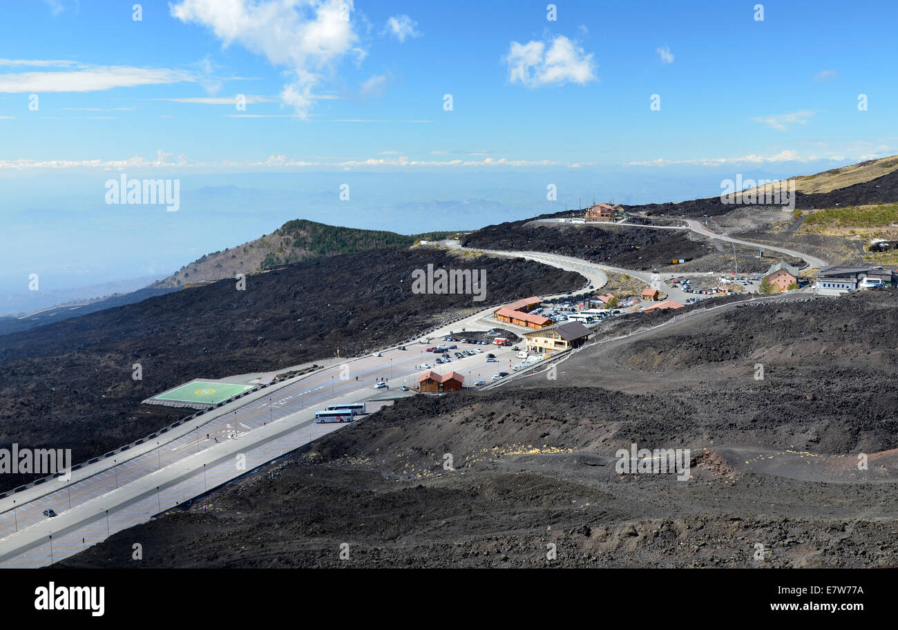 Sapienza Zuflucht auf dem Vulkan Ätna Stockfoto