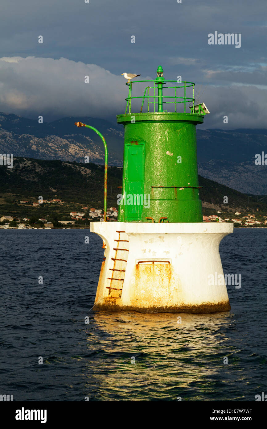 Navigation abhaken Stadt Rab, Insel Rab, Kvarner Bucht, Kroatien Stockfoto