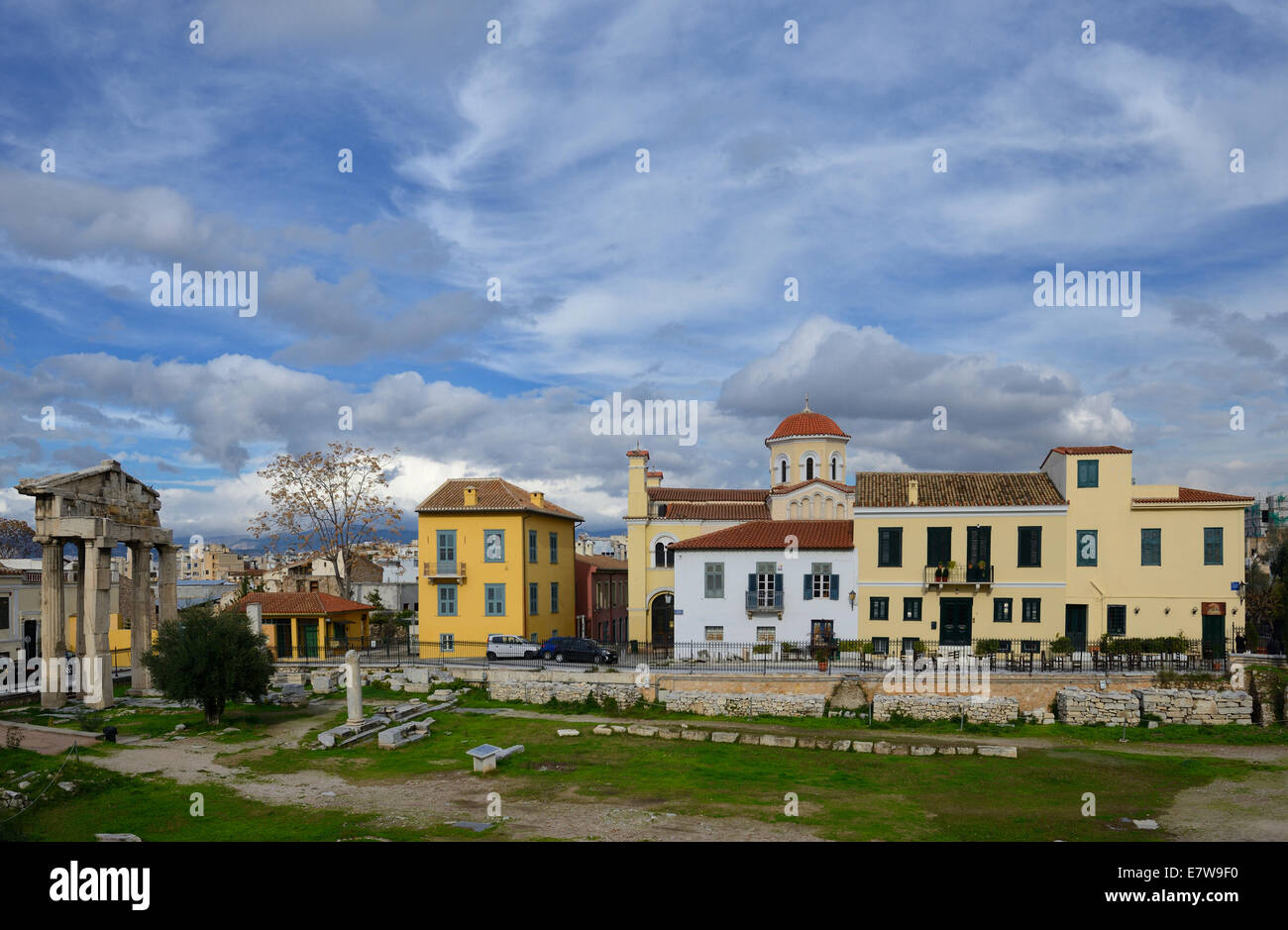 Antike römische Markt Monastiraki Athen Stockfoto